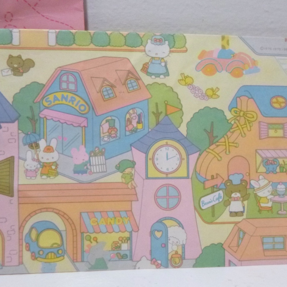 SANRIO HELLO KITTY  Small Gift Bag w/HAPPY VILLAGE LIL' TWIN STARS MY MELODY 80s